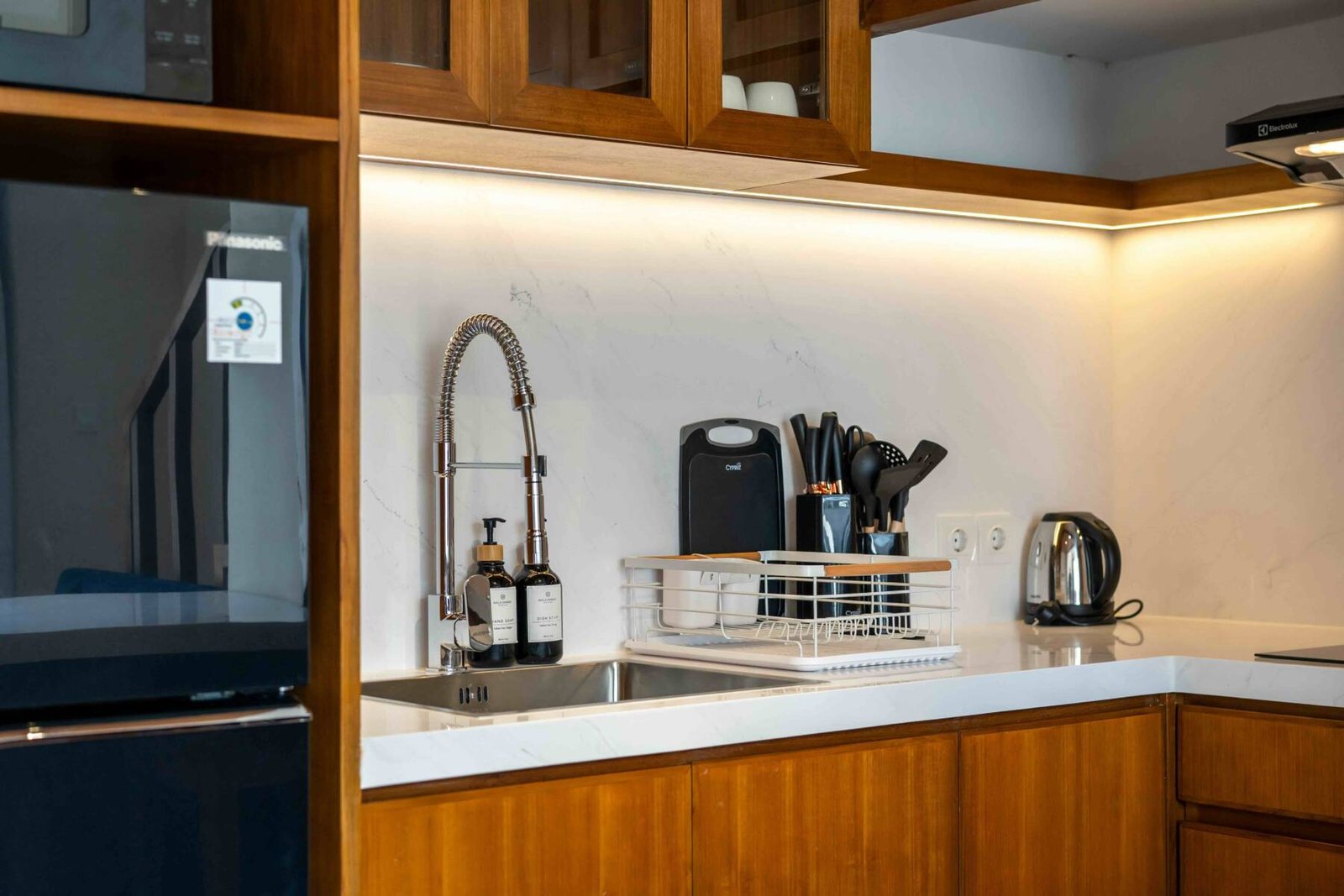 Fully equipped kitchen in every villa